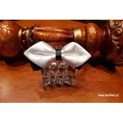 Moški metuljček belo-črni elegant  M103