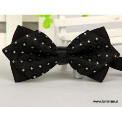 Moški metuljček črno-srebrni elegant M103 Moški metuljček črno-srebrni elegant M103
