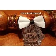 Moški metuljček belo-črni M103