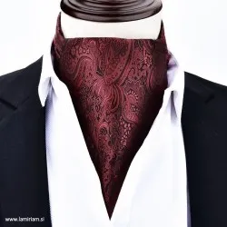 Moška ruta-kravata Ascot Pablo bordo-rdeča MRA100 