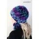 Krznena kapa Melia modro-violet KP100