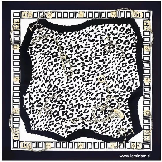 Elegantna ruta leopard črno-bela R100 Modne elegantne rute Elegantna ruta leopard črno-bela R100 Modne elegantne rute