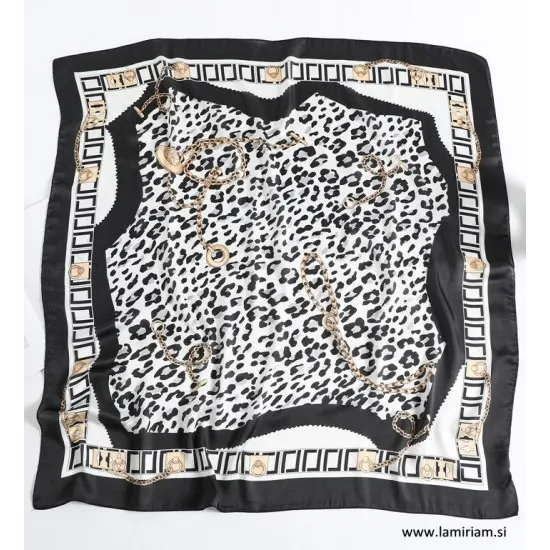 Elegantna ruta leopard črno-bela R100 Modne elegantne rute Elegantna ruta leopard črno-bela R100 Modne elegantne rute