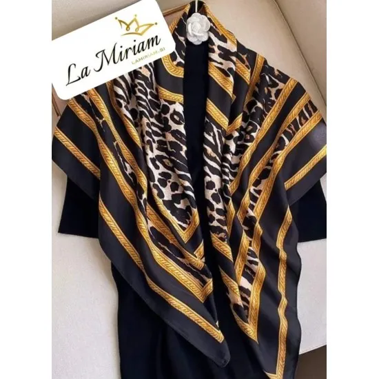 Elegantna ruta Lux leopard črno-bež R100 Modne elegantne rute Elegantna ruta Lux leopard črno-bež R100 Modne elegantne rute
