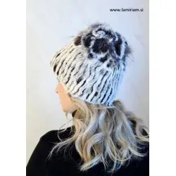 Krznena kapa Tara  svetlo-siva KP101