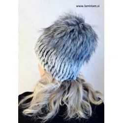 Krznena kapa Tara temno-siva KP101