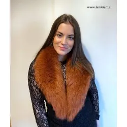 Krzneni ovratnik camel-rjava lisica 100cm KO102