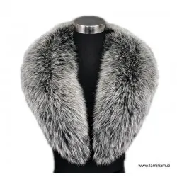 Krzneni ovratnik srebrna lisica 80cm KO100