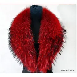 Krzneni ovratnik rakun rdeči 80 cm KO104 Krzneni ovratnik rakun rdeči 80 cm KO104
