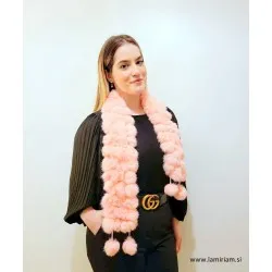 Krzneni šal roza KŠ 100
