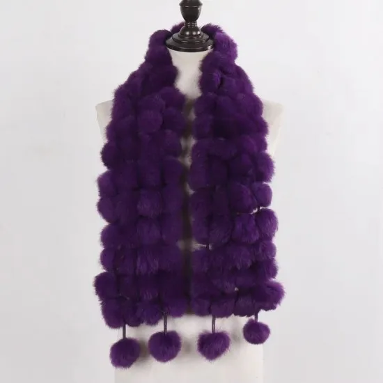 Krzneni šal vijolični KŠ - 100 Krzneni šali