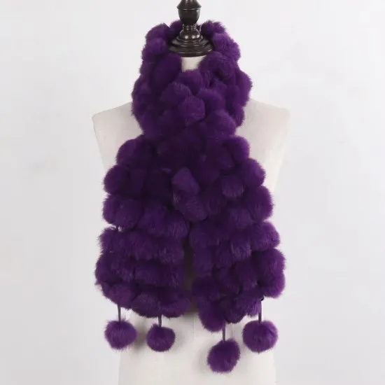 Krzneni šal vijolični KŠ - 100 Krzneni šali