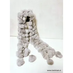 Krzneni šal svetlo-sivi KŠ 100