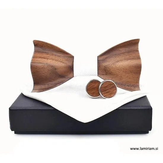 Moški leseni 3-delni set-metuljček elegant beli LMS100 Moški leseni metuljčki Moški leseni 3-delni set-metuljček elegant beli LMS100 Moški leseni metuljčki