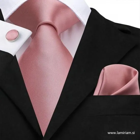 Moška kravata 3-delni set alt-rose KR103 Moške kravate Moška kravata 3-delni set alt-rose KR103 Moške kravate