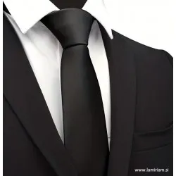 Moška kravata črna 8cm KR105