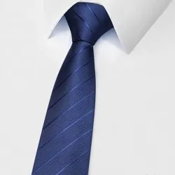 Moška kravata klasična Lan mornarsko-modra KR107