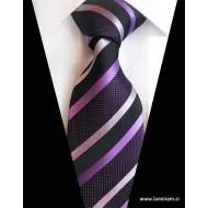 Moška kravata plaid črte violet KR102