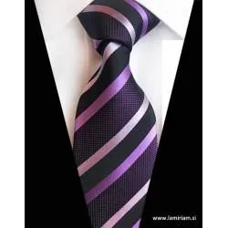 Moška kravata plaid črte violet KR102 Moška kravata plaid črte violet KR102