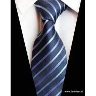 Moška kravata plaid črte modra KR102