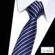 Moška kravata plaid modra črte KR102 
