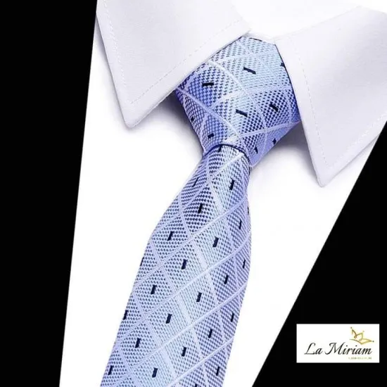 Moška kravata plaid nebo-modra KR102 Moška kravata plaid nebo-modra KR102