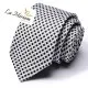 Moška kravata plaid belo-črna KR102 Moška kravata plaid belo-črna KR102