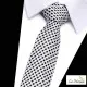 Moška kravata plaid belo-črna KR102 Moška kravata plaid belo-črna KR102
