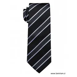 Moška kravata Tom črte črno-bela KR102