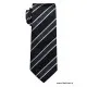 Moška kravata Tom črte črno-bela KR102 Moške kravate 