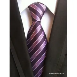 Moška kravata Lan vijolična KR102