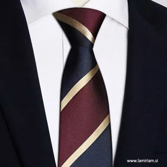Moška kravata Diplomat KR102 - Elegantna moška kravata modra, bordo, kamel Moška kravata Diplomat KR102