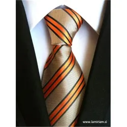 Moška kravata Lan oranž KR102
