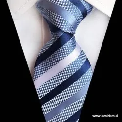 Moška kravata Tim svetlo-modra črte KR102