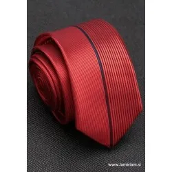 Moška kravata rdeče-črna črta KR103