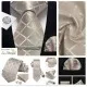 Moška kravata 3-delni set plaid bež-šampanjec KR103 - Elegantni komplet kravate, robčka in manšetnih gumbov Moška kravata 3-delni set plaid bež-šampanjec KR103