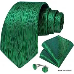Moška kravata 3-delni set Gal gala zelena KR104