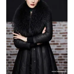 Krzneni ovratnik rakun črni 120 cm KO108