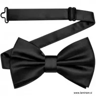 Moški metuljček črni saten M102