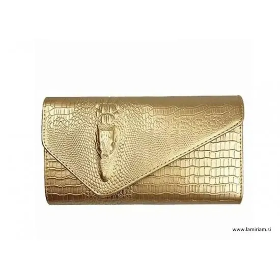 Ženska torbica kroko zlata T101 Torbice 