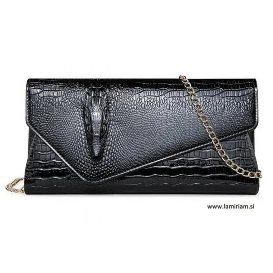 Ženska torbica kroko črna T101 Torbice