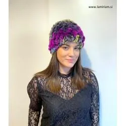 Krznena kapa Melia vijolična KP100