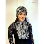 Komplet kapa in šal Melia siva KŠ101