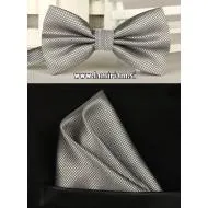 Moški set metuljček srebrno siva MS100