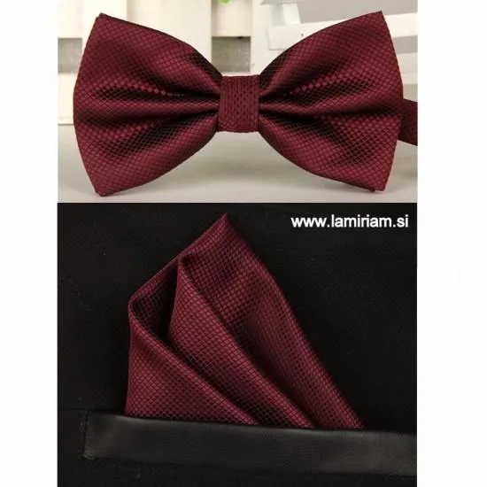 Moški set metuljček temno bordo rdeča MS100 Moški set metuljček temno bordo rdeča MS100