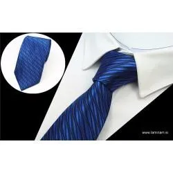 Moška kravata jacquard modra K102 Moška kravata jacquard modra K102