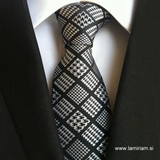 Moška kravata pepita KR102 Moške kravate 