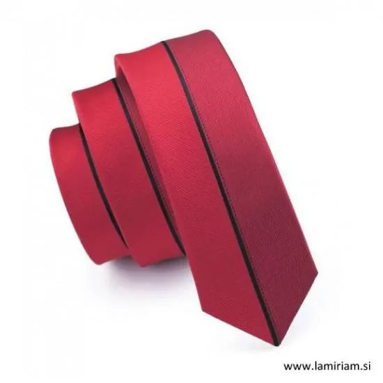 Moška kravata rdeče-črna KR103 Moške kravate 