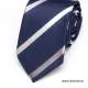 Moška kravata modra s sivo-antracit črtami KR102