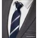Moška kravata modra s sivo-antracit črtami KR102